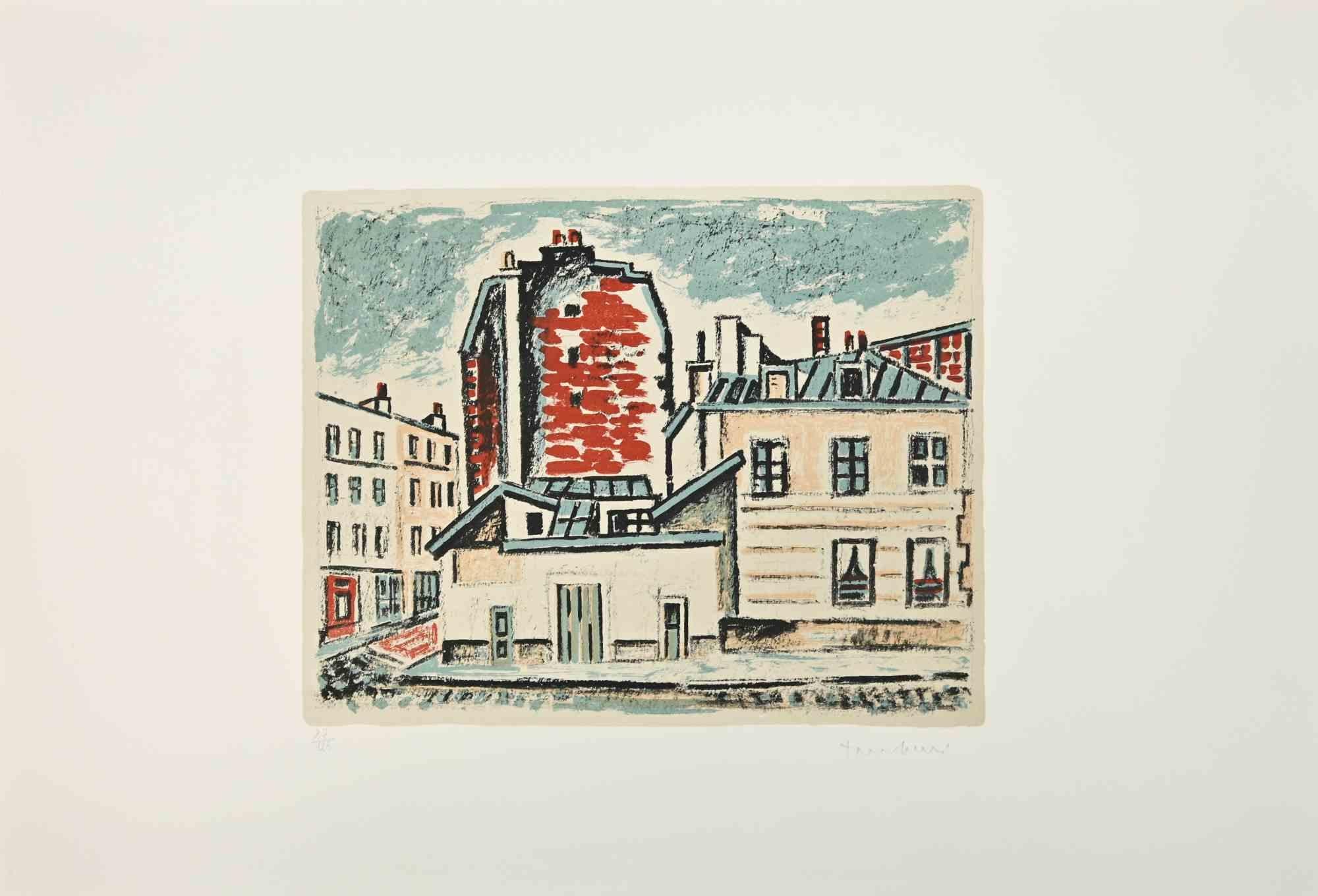 Vista de París es una obra de arte moderno realizada por Orfeo Tamburi  (Jesi, 1910 - París,1994) en la década de 1970. 

Aguafuerte coloreado y aguatinta sobre papel. 

Firmado a mano.

Numerado en la parte inferior, Edición, 125 copias.

Buenas