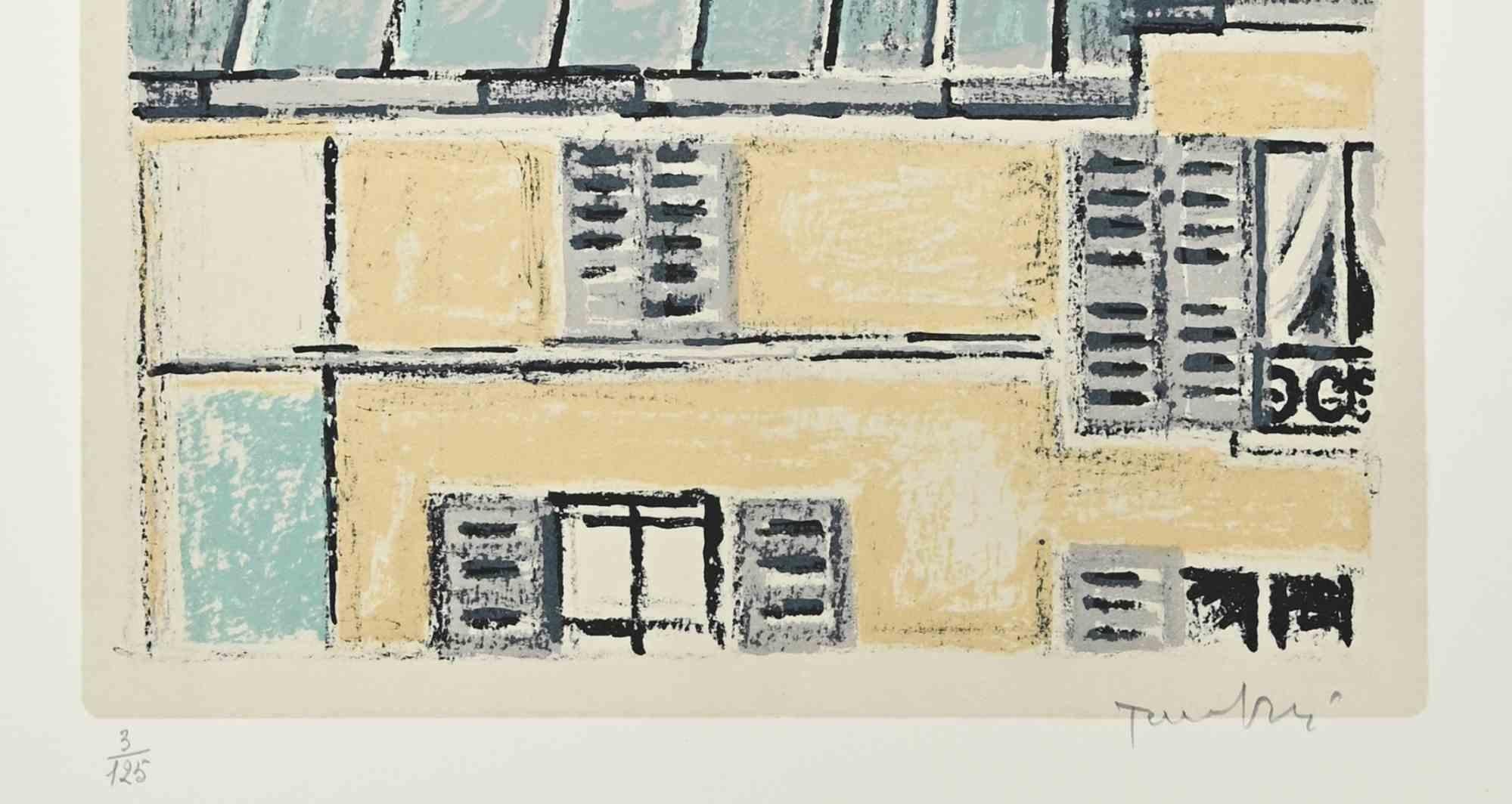 Veduta di Parigi - Litografia di Orfeo Tamburi - Anni '80 in vendita 1