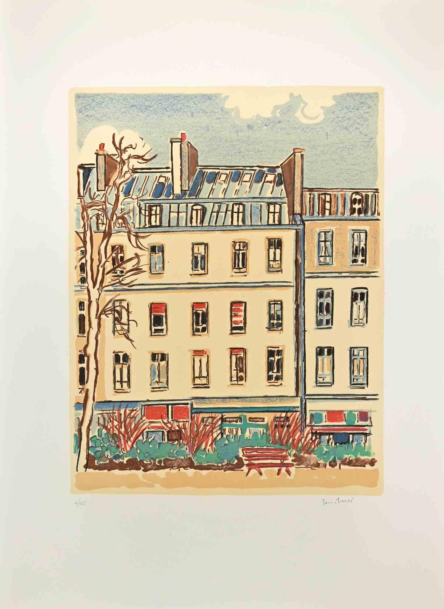 View of Paris is a Modern artwork realized by Orfeo Tamburi  (Jesi, 1910 – Paris,1994) in the 1980s. 

Colored Lithograph on paper. 

Hand-signed.

Numbered on the lower, Edition of 125 prints.

Good conditions. 

 