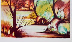 Autumn - Original Lithograph by Orfeo Vitali - 1970 ca.