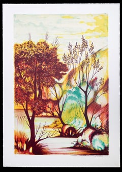 Autumn - Original Lithograph by Orfeo Vitali - 1970 ca.