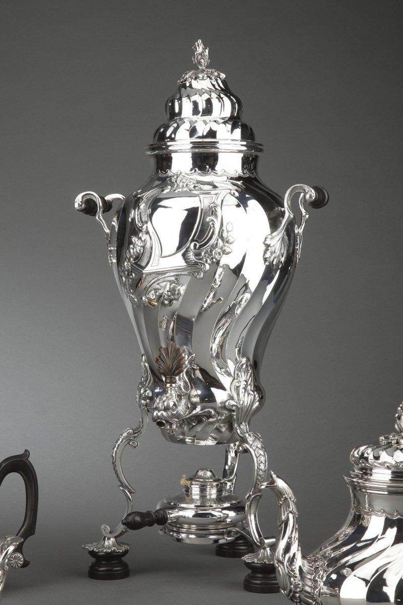 Orfèvre Boin-Taburet - Tè / Caffè 4 pezzi in argento Sterling più Samovar in in vendita 5