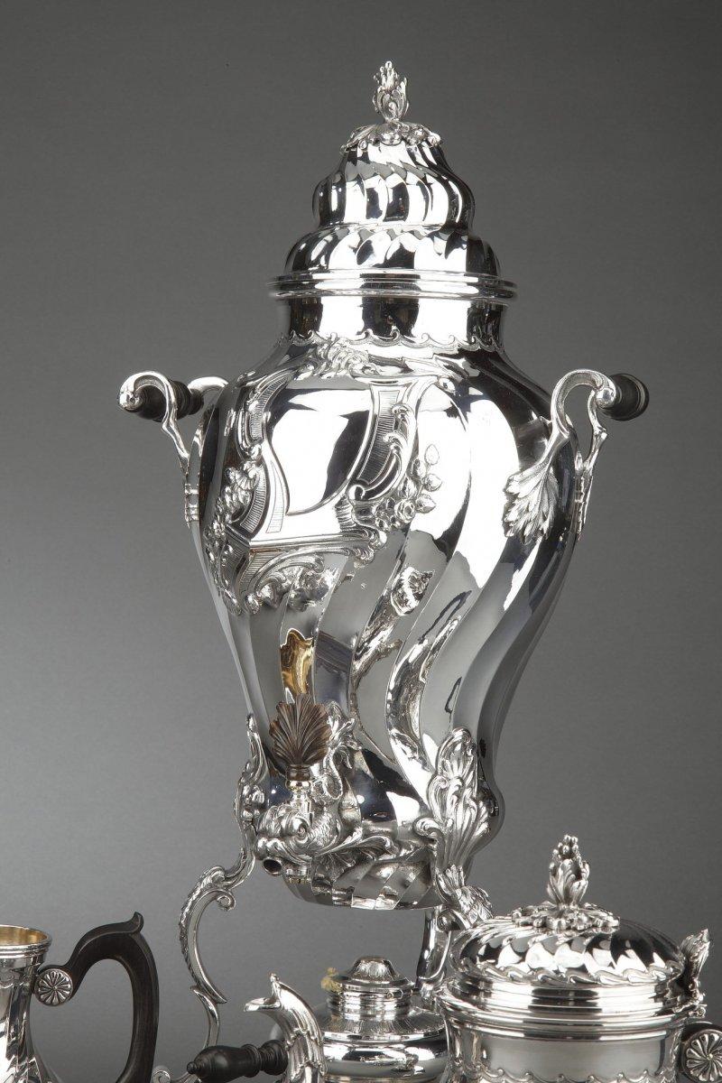Orfèvre Boin-Taburet - Tè / Caffè 4 pezzi in argento Sterling più Samovar in in vendita 1