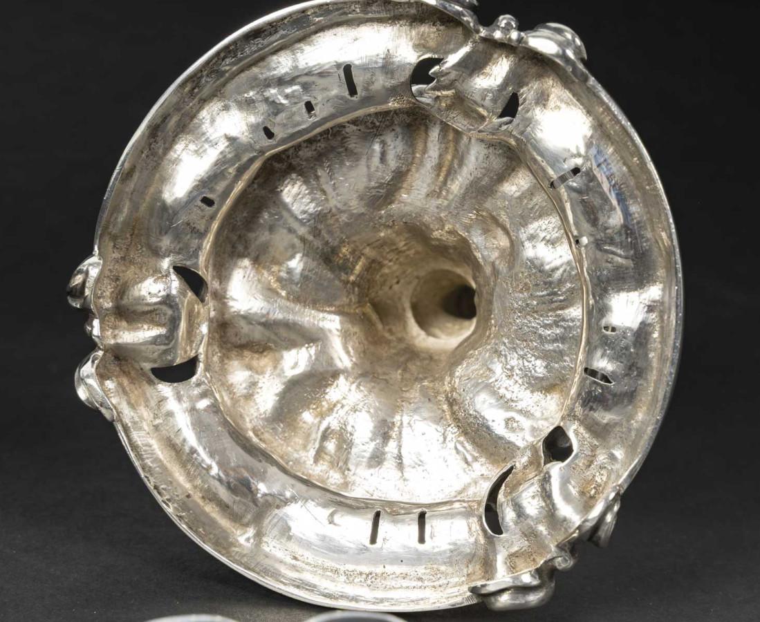 Orfèvre Eugène MERMILLOD – Paire de coupes en argent massif et cristal BACCARAT For Sale 2