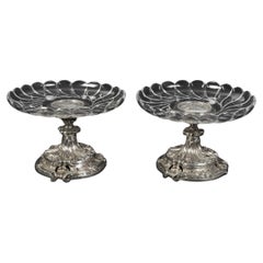 Orfèvre Eugène MERMILLOD – Paire de coupes en argent massif et cristal BACCARAT