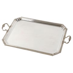 Antique Orfèvre Falkenberg - Rectangular Tray In Sterling Silver - Early 20th Century