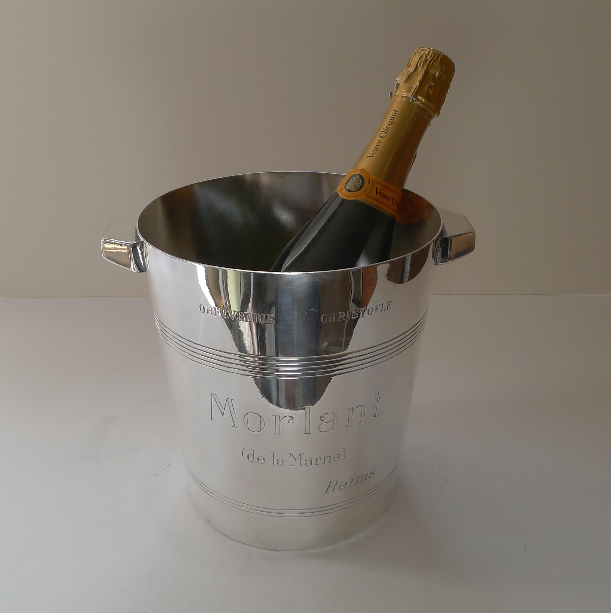 Orfevrerie Christofle Champagne Bucket for Morlant, Reims, C.1930 3
