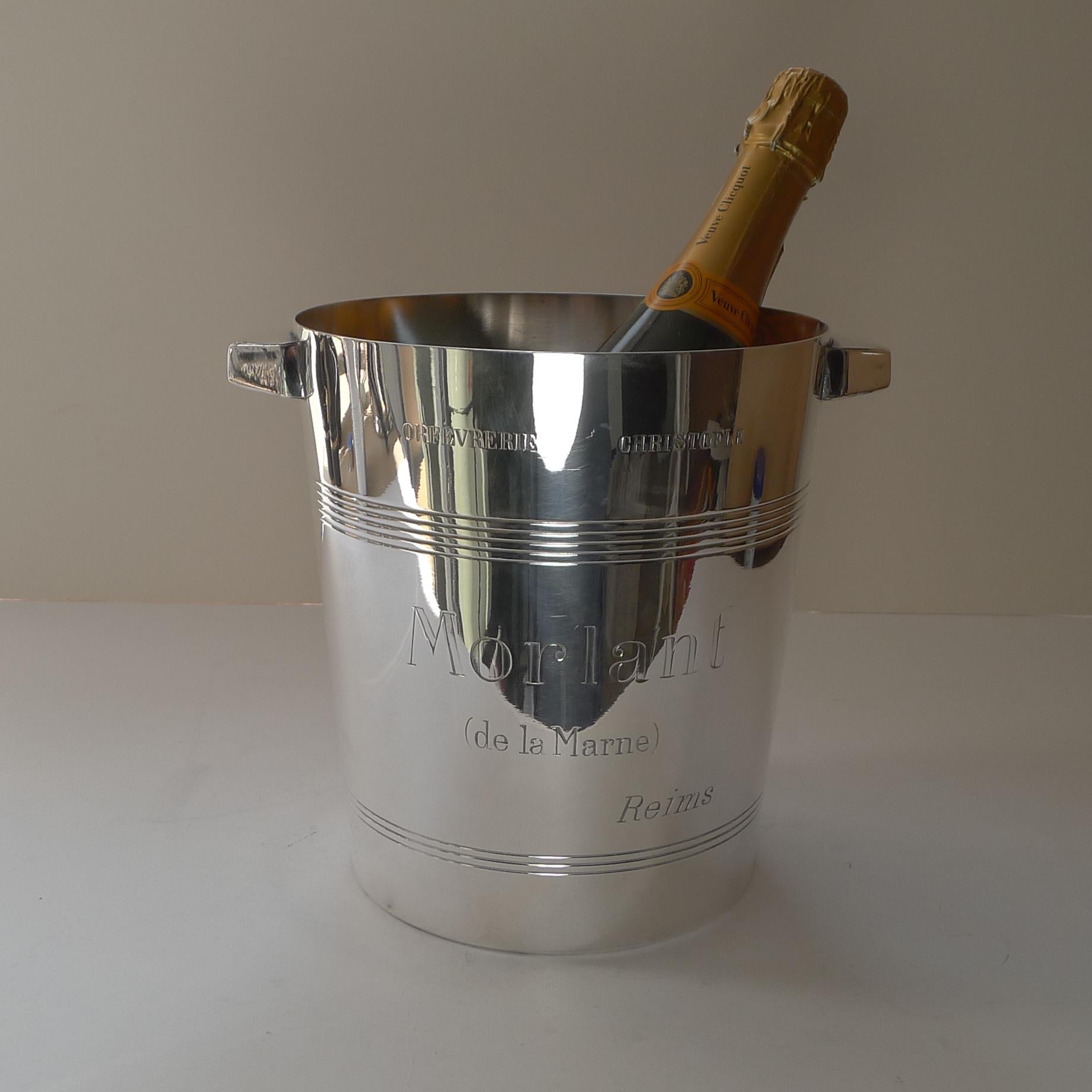 Orfevrerie Christofle Champagne Bucket for Morlant, Reims, C.1930 4