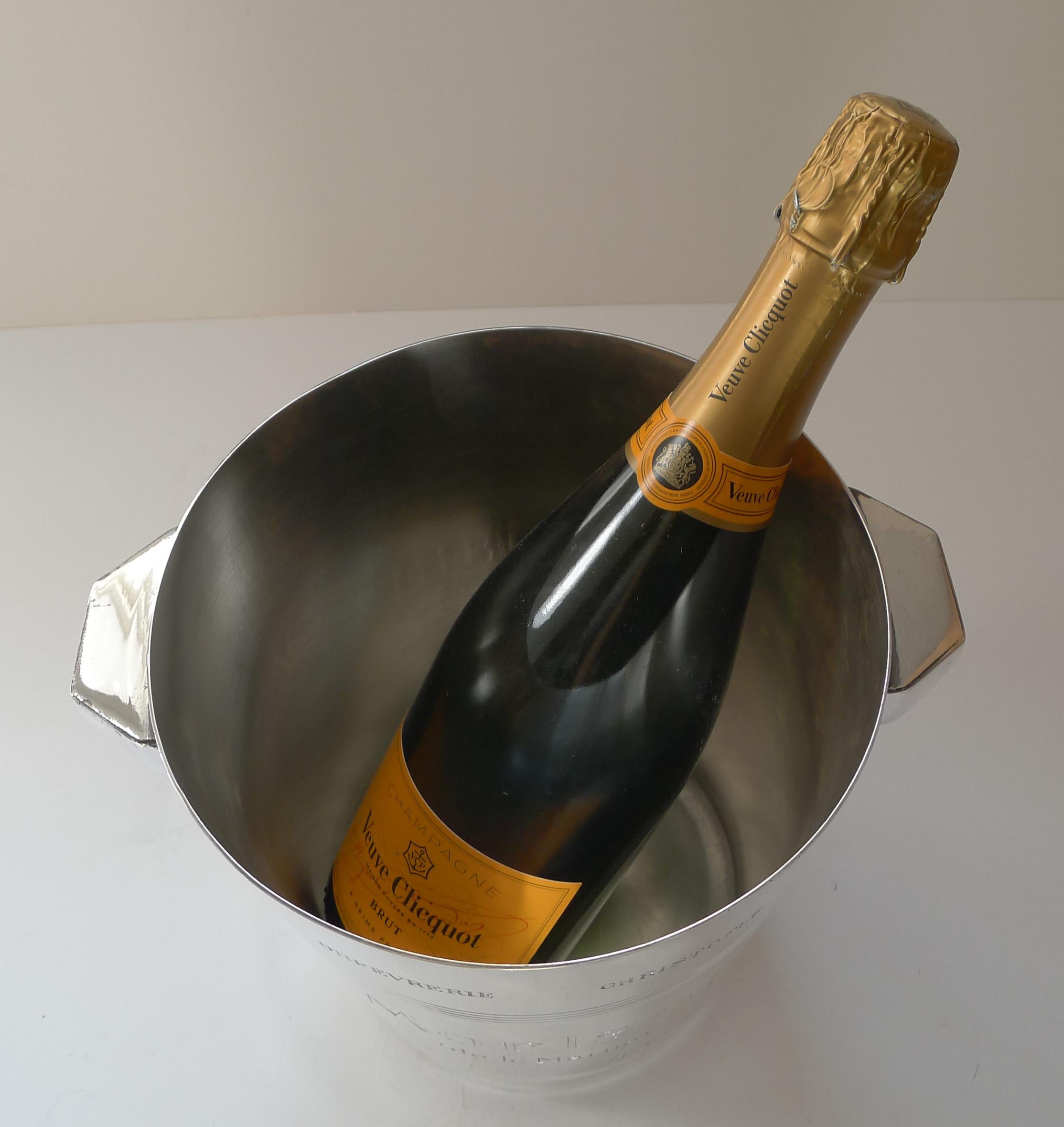 Orfevrerie Christofle Champagne Bucket for Morlant, Reims, C.1930 5