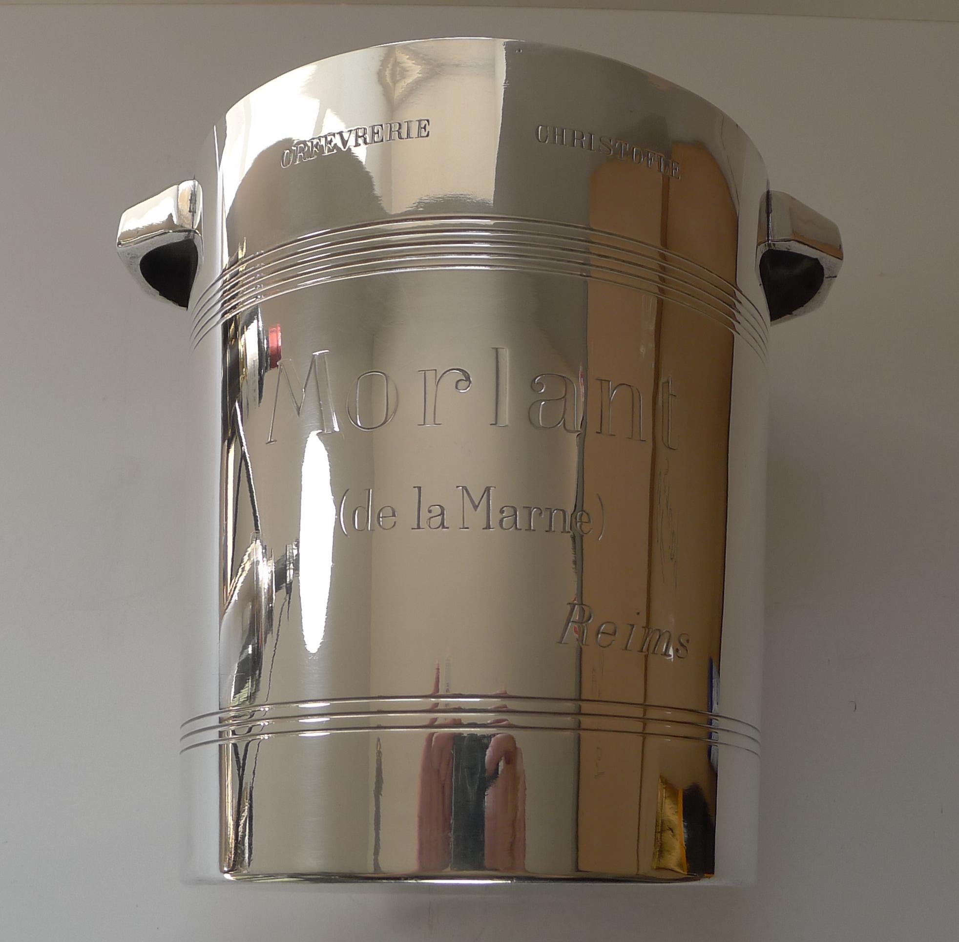 Art Deco Orfevrerie Christofle Champagne Bucket for Morlant, Reims, C.1930