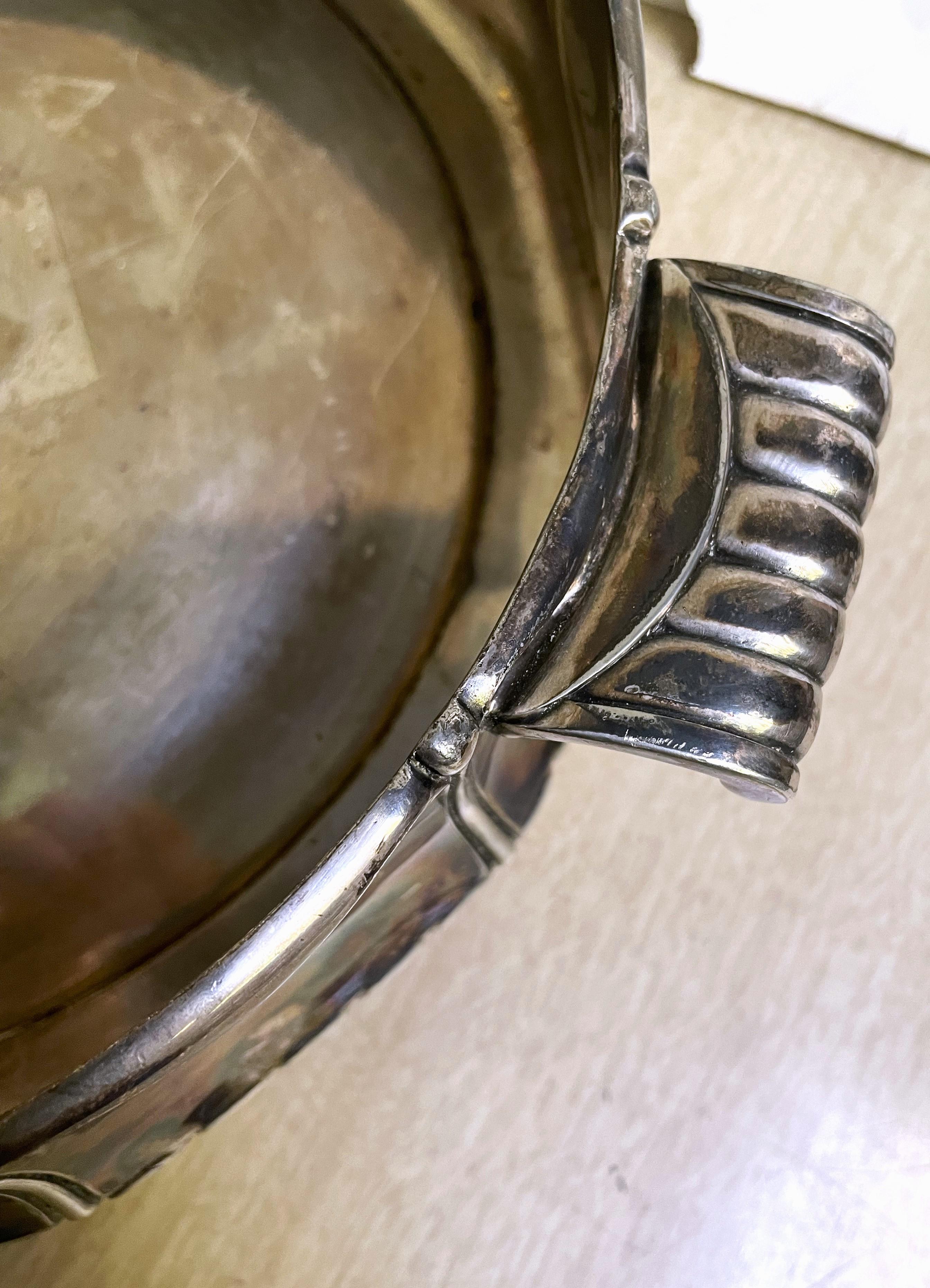 XX secolo Orfèvrerie Gallia Art Nouveau Christofle Silverplate Lg Serving/Display Bowl in vendita