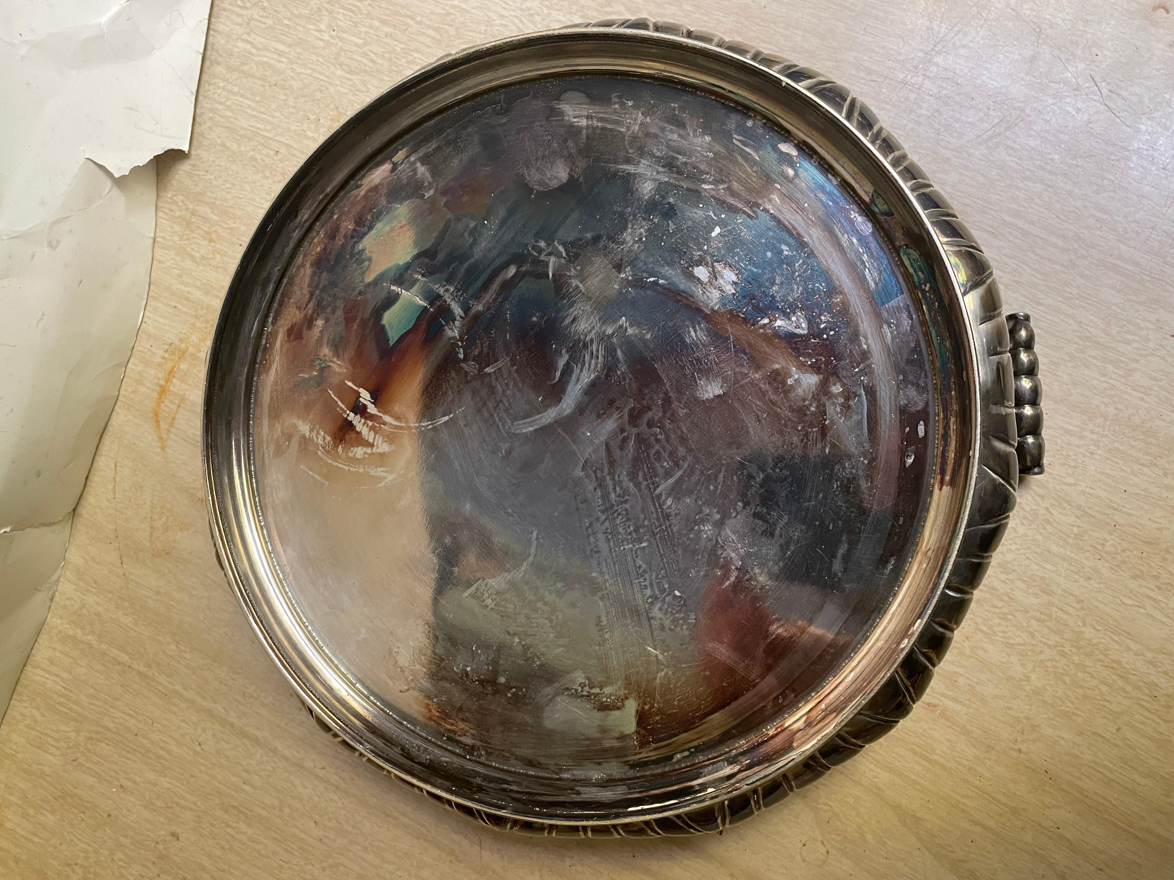 Orfèvrerie Gallia Art Nouveau Christofle Silverplate Lg Serving/Display Bowl in vendita 2