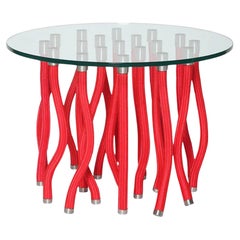 Org Coffee Table in Red and transparent glass by Fabio Novembre for Cappellini