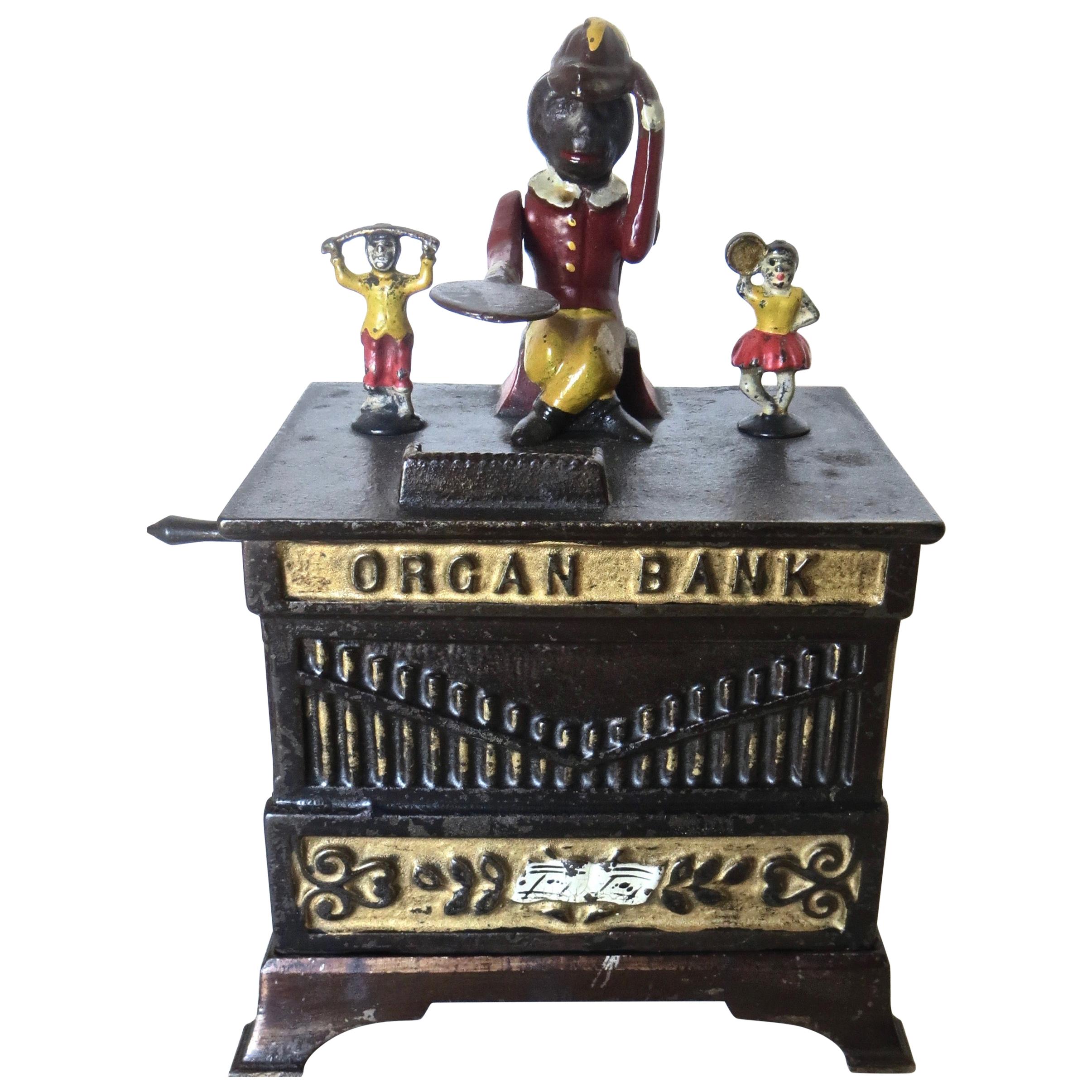 "Organ Bank" with Boy and Girl, Circa 1882, American