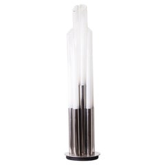 “Organ” floor lamp or floor lamp in opalescent glass. Circa 1970.