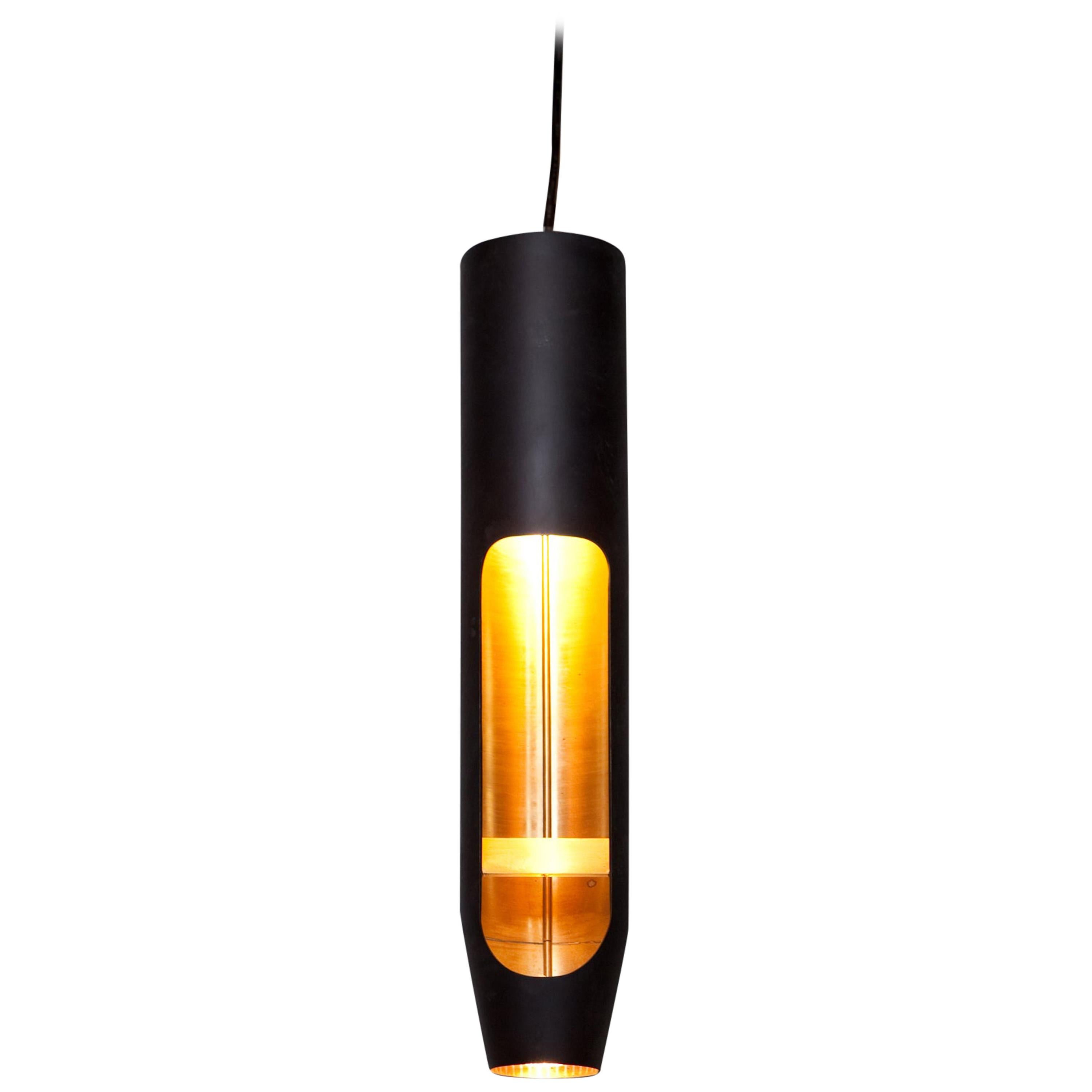 Organ Pipe, Wall Luminaire in Blackened Brass by Atelier Boucquet