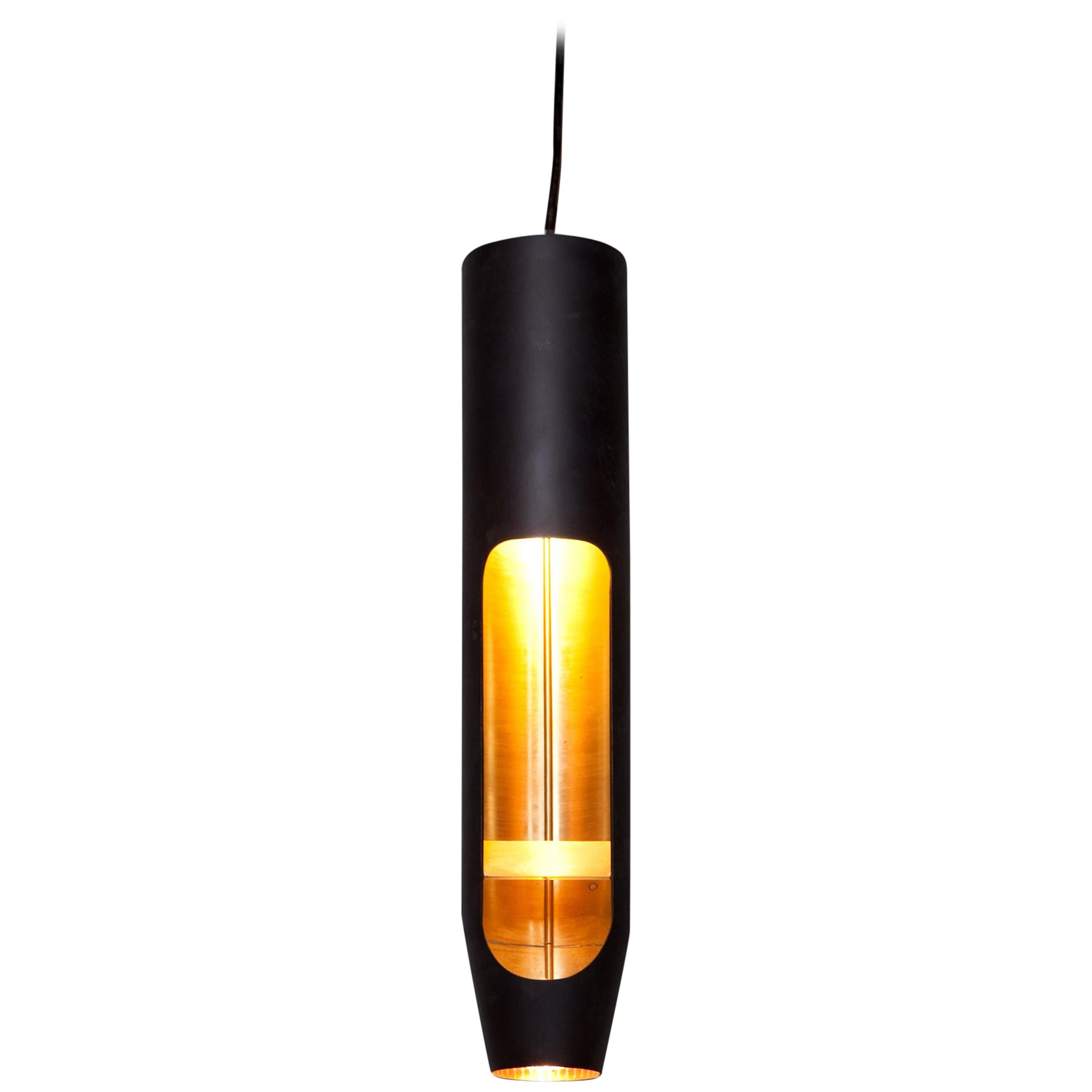 Organ Pipe, Wall Luminaire in Blackened Brass For Sale