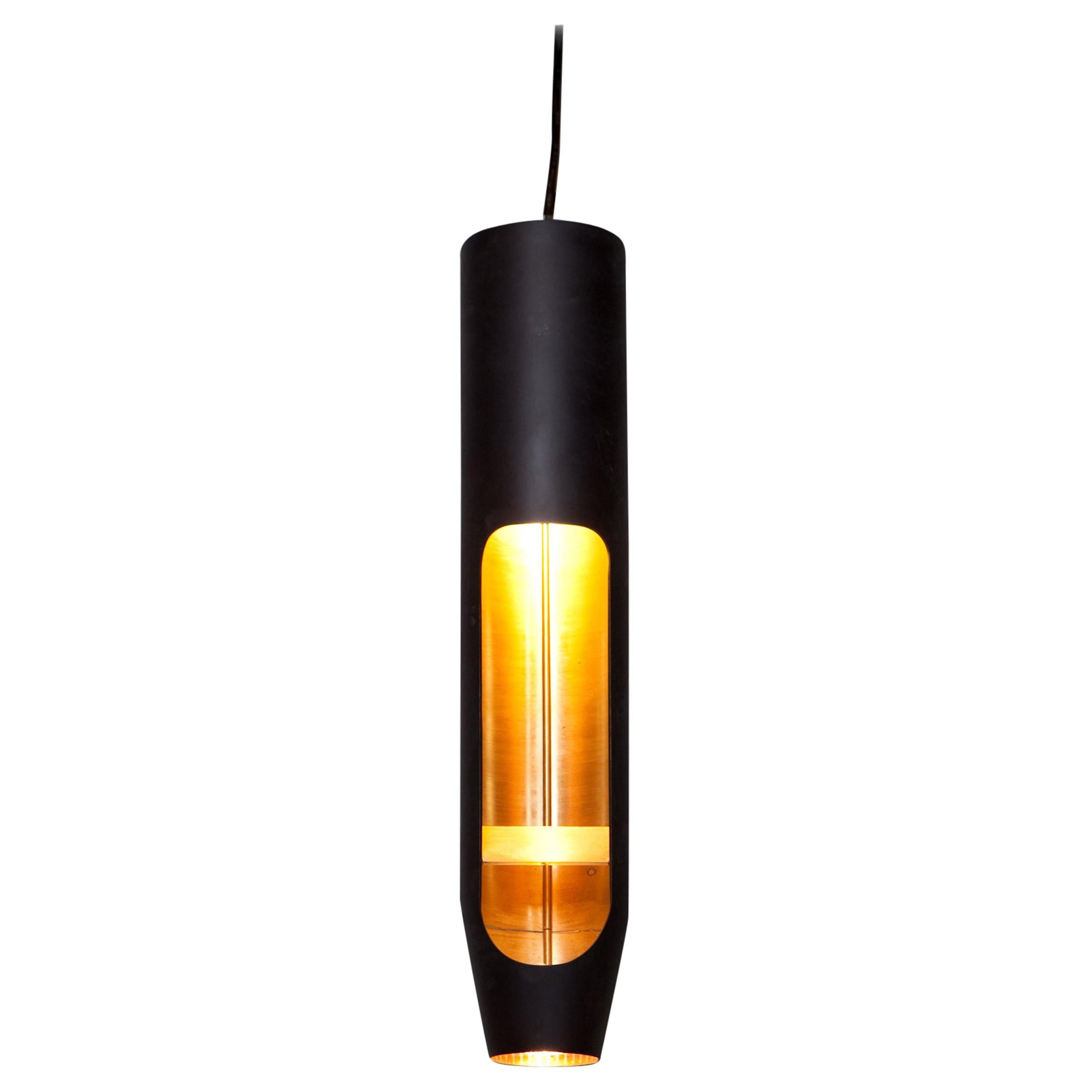 Organ Pipe, Wandleuchte aus geschwärztem Messing