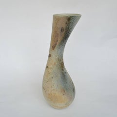Sculptural Organic Studio Pottery Vase in Pastel Tones