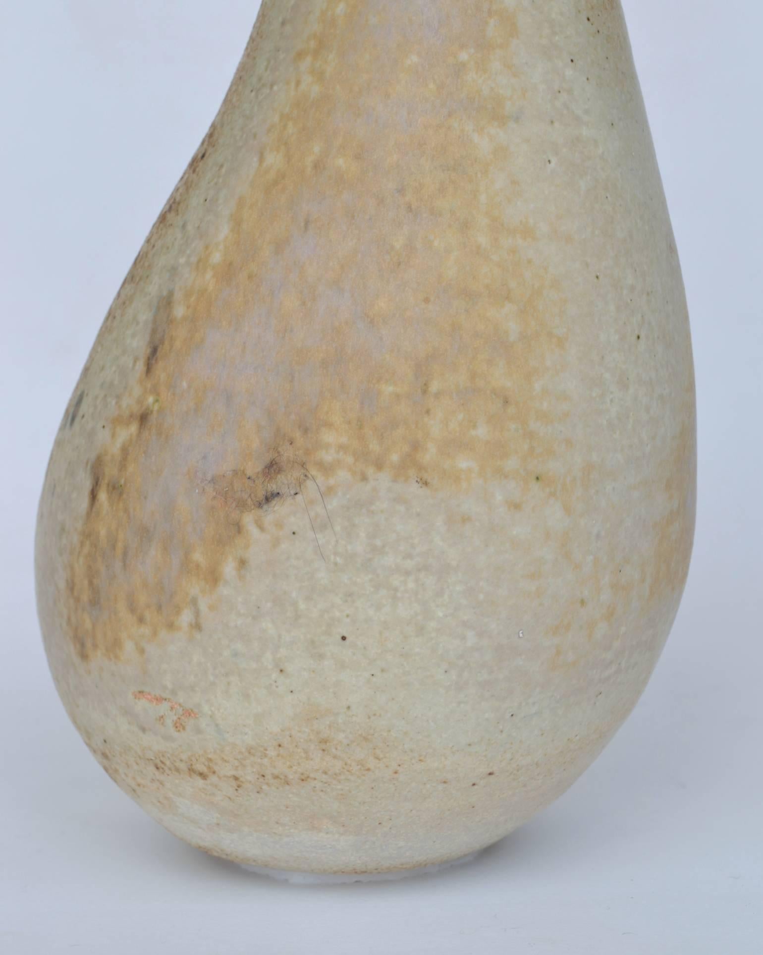 Ceramic Sculptural Organic Studio Pottery Vase in Pastel Tones For Sale