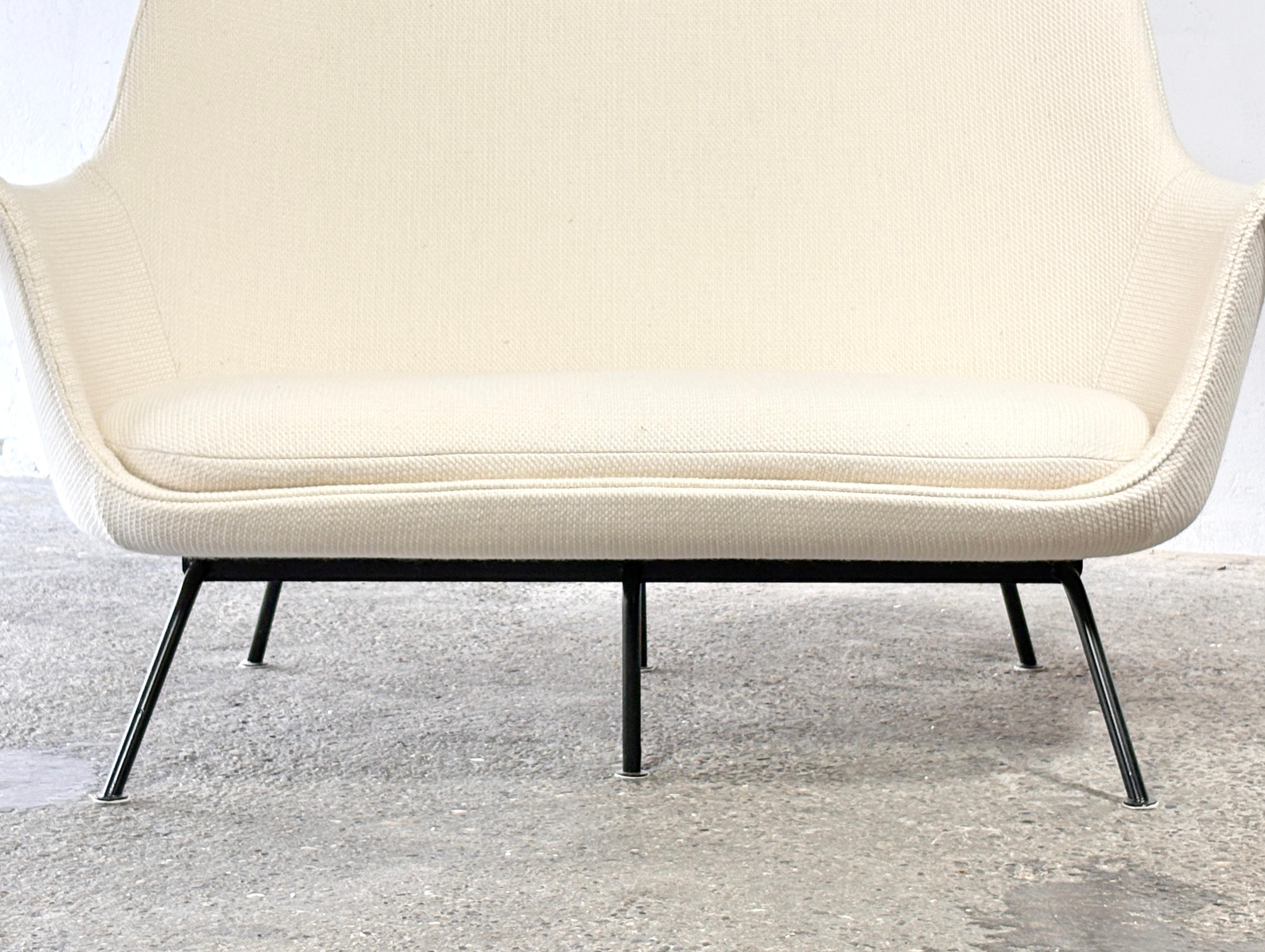 Organic 2-seater sofa designed by Hans Bellmann for Straessle & Soehne 1950ies For Sale 3