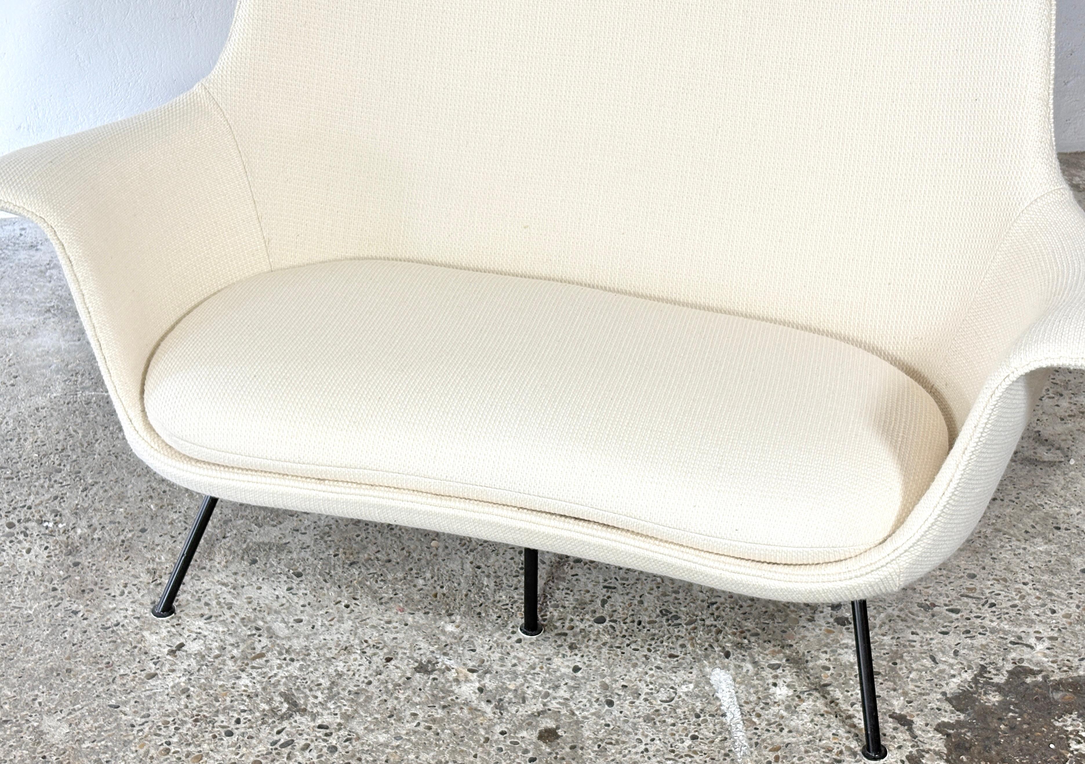 Organic 2-seater sofa designed by Hans Bellmann for Straessle & Soehne 1950ies For Sale 6