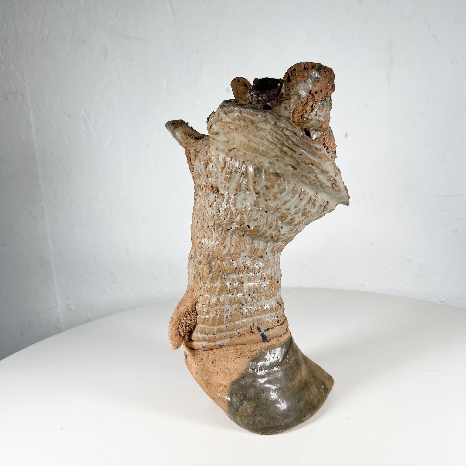 Poteries Art organique abstrait vintage poterie moderne, sculpture texturée en vente