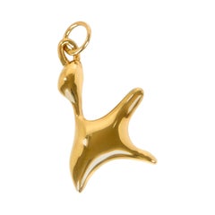 Organic Alphabet Necklace, Letter K, 18 Carat Gold Plated Recycled Silver