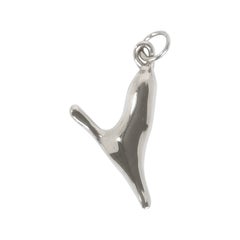 Organic Alphabet Necklace, Letter Y, in Recycled Silver