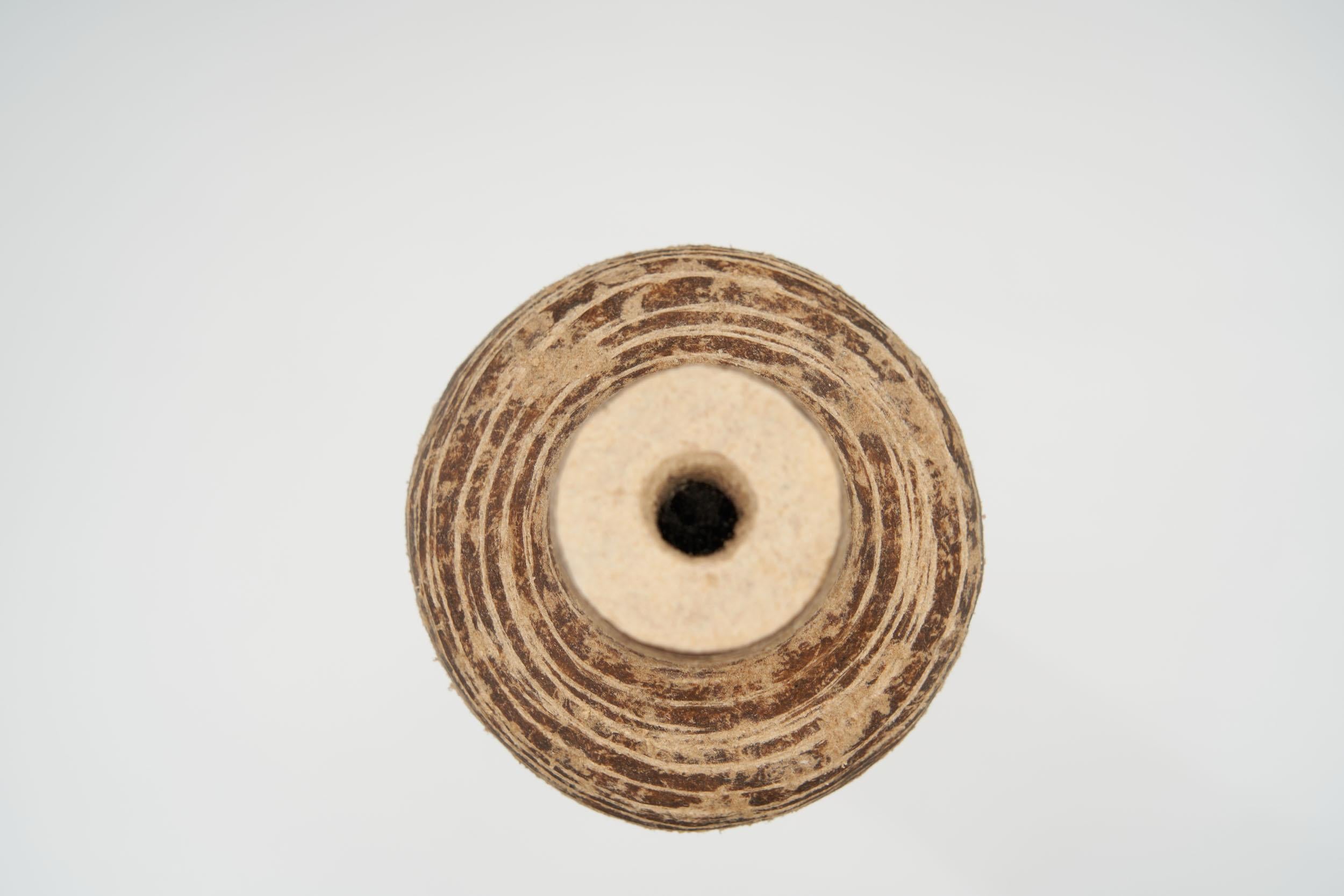 Contemporary Organic Anfora Vase by Brazilian Designer Domingos Tótora, Large Ribbed For Sale