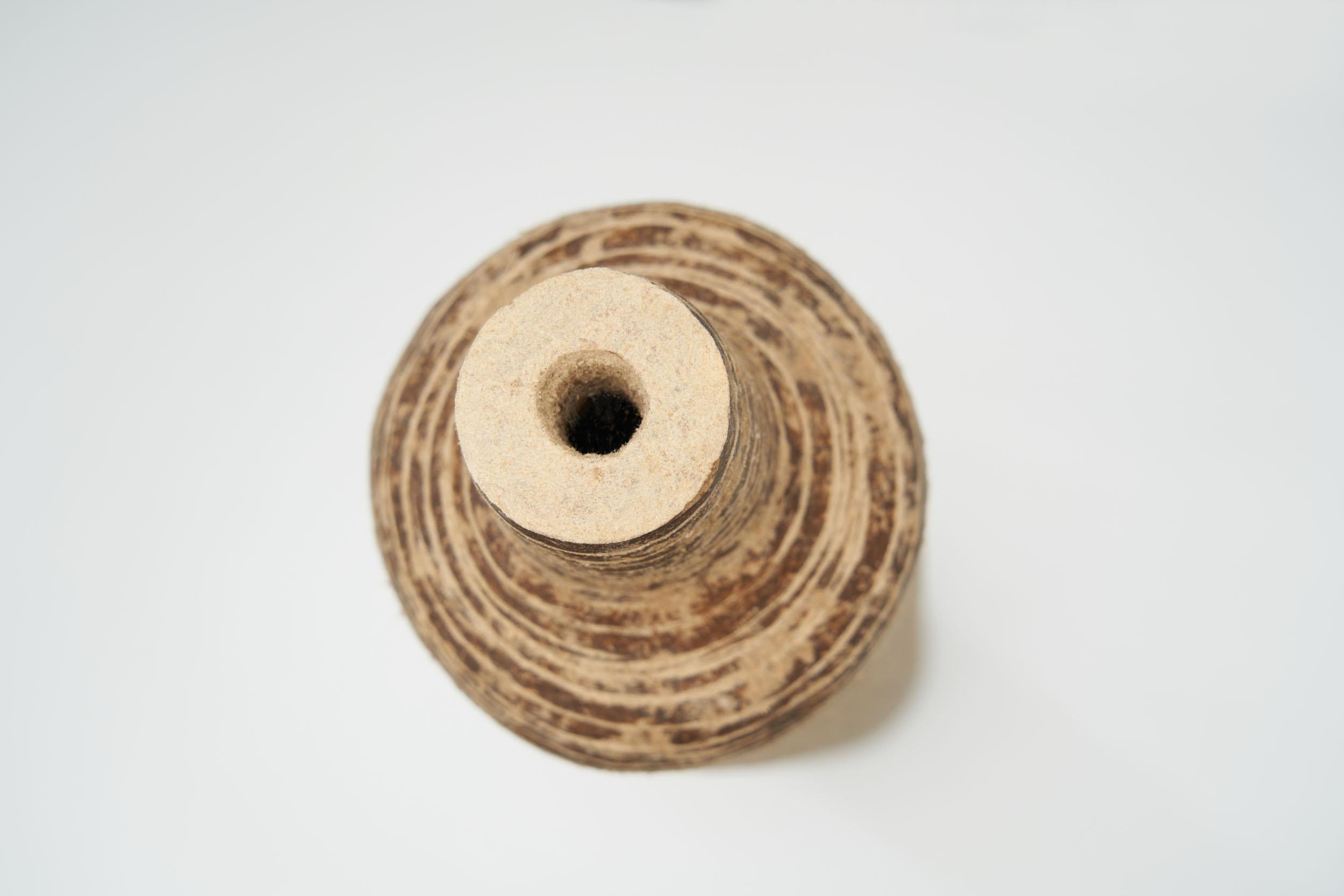 Paper Organic Anfora Vase by Brazilian Designer Domingos Tótora, Large Ribbed For Sale