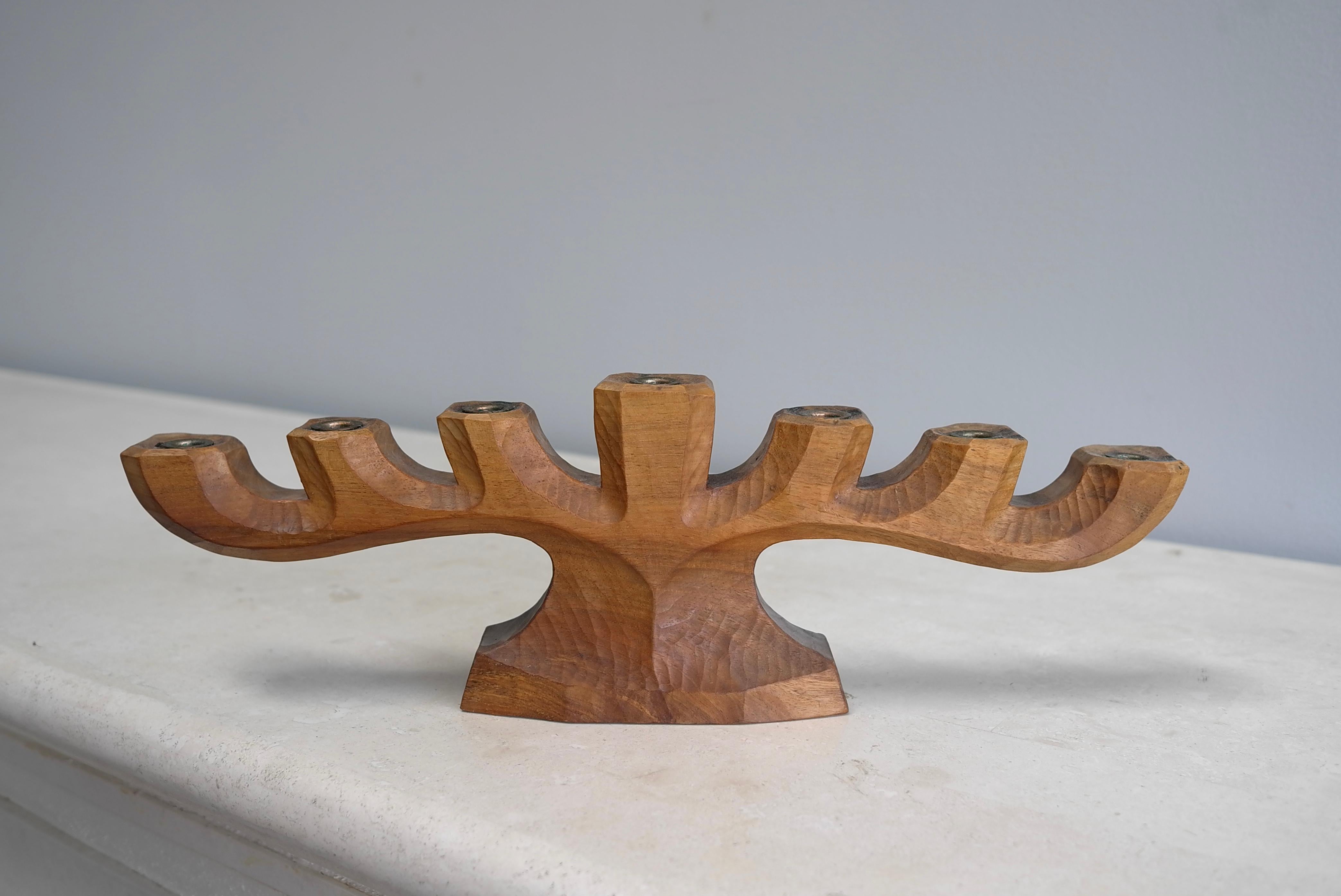 Arts and Crafts Organic Anthroposophical Dornach Candlestick Rudolf Steiner attr, circa 1935 For Sale