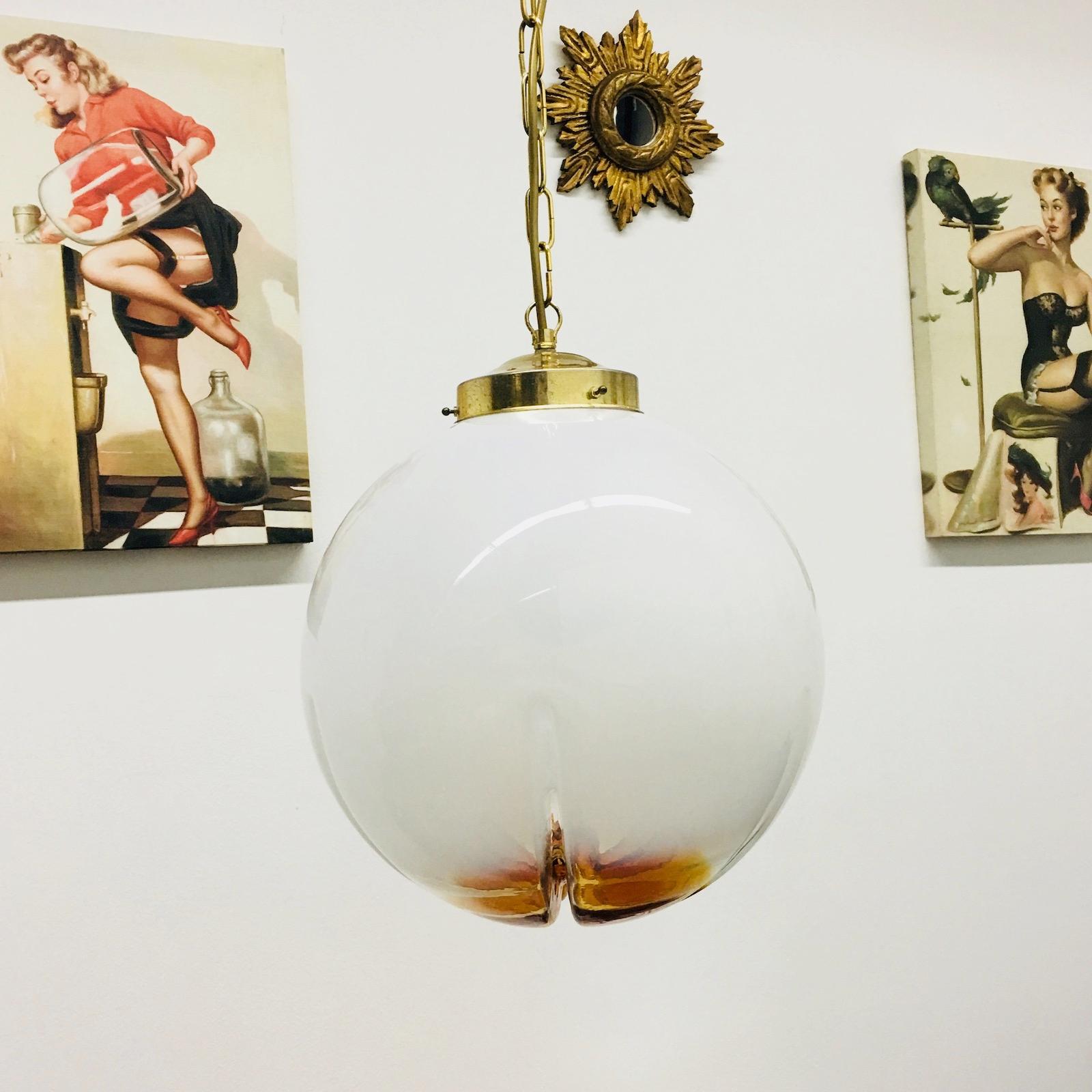 Colgante de techo Organic Ball Light Fixture by Mazzega Italy Metal en venta