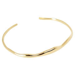 Organic Bangle, 18 Carat Gold Plated Recycled Silver