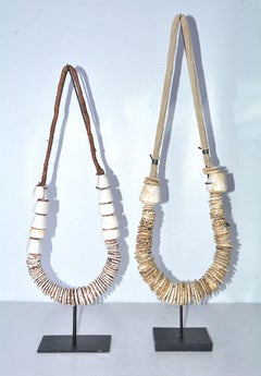 Organic Beaded Necklace on Stand, Sold Singly