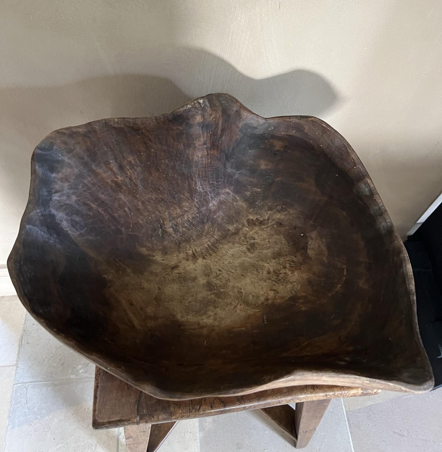 Hand-Carved Organic Bowl 19th Century