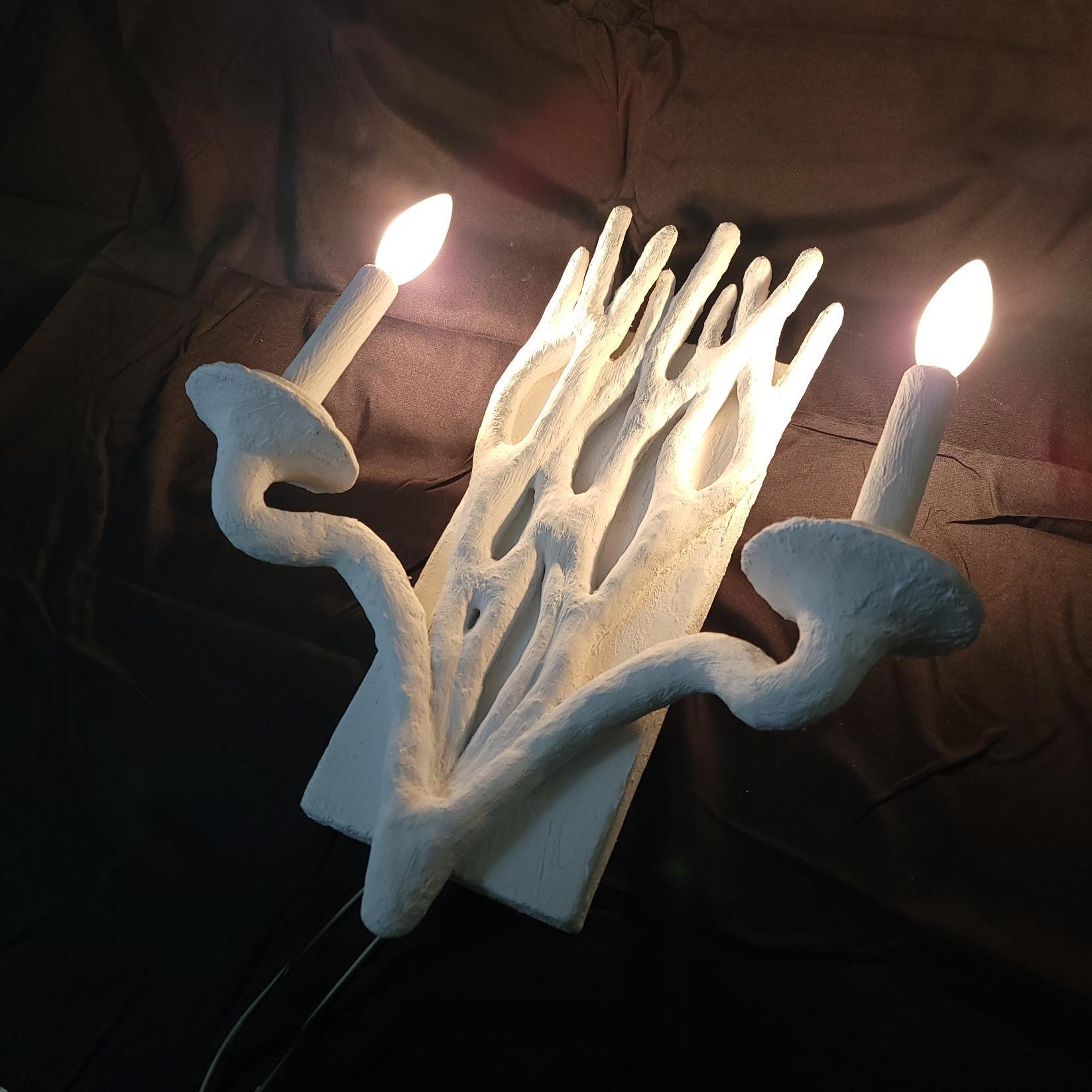 Organic Branch Design with Dual Candle Lights For Sale 5