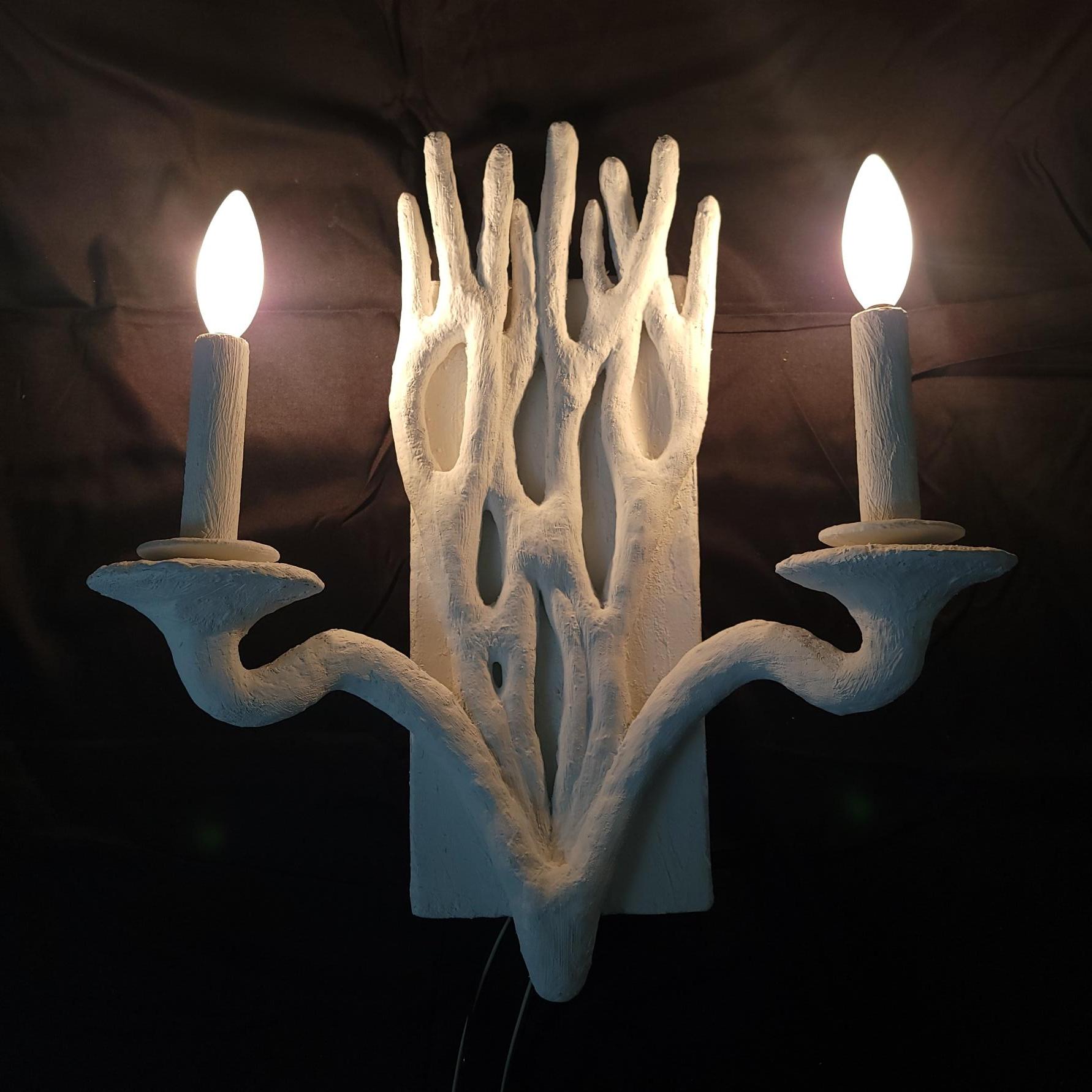 Organic Branch Design with Dual Candle Lights For Sale 6