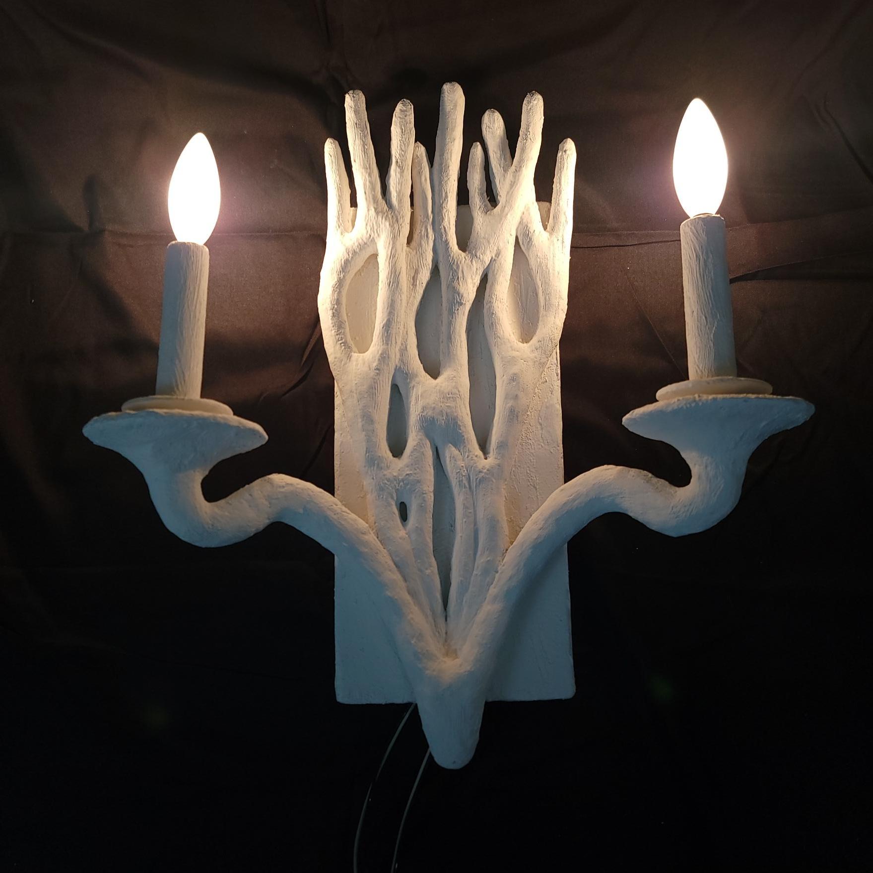 Organic Branch Design with Dual Candle Lights For Sale 7