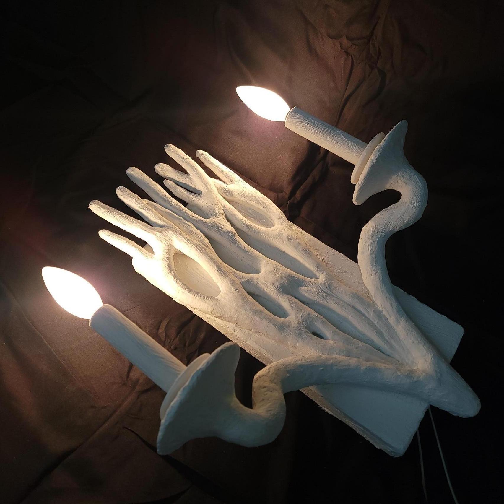 Organic Branch Design with Dual Candle Lights For Sale 9