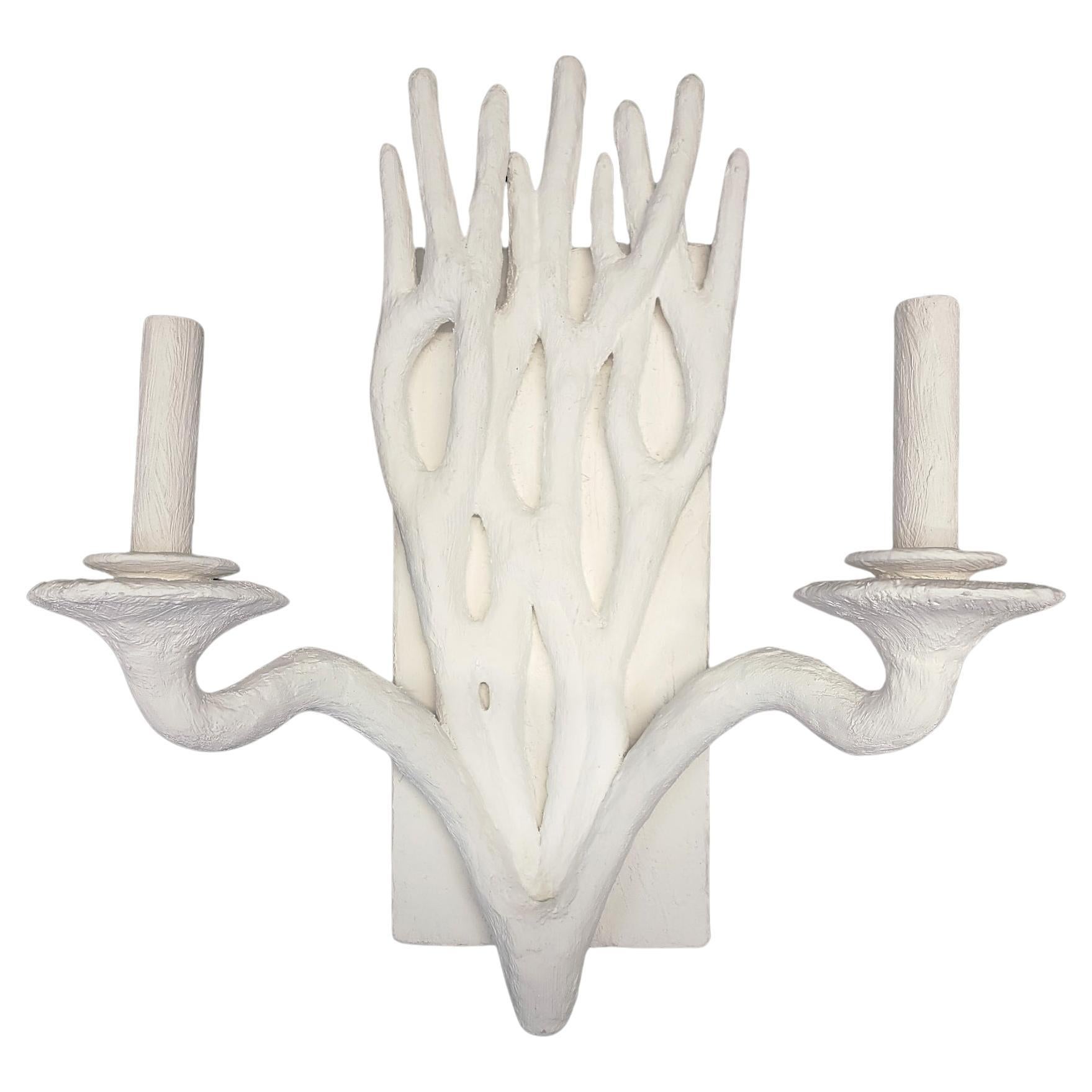 Organic Branch Design with Dual Candle Lights For Sale