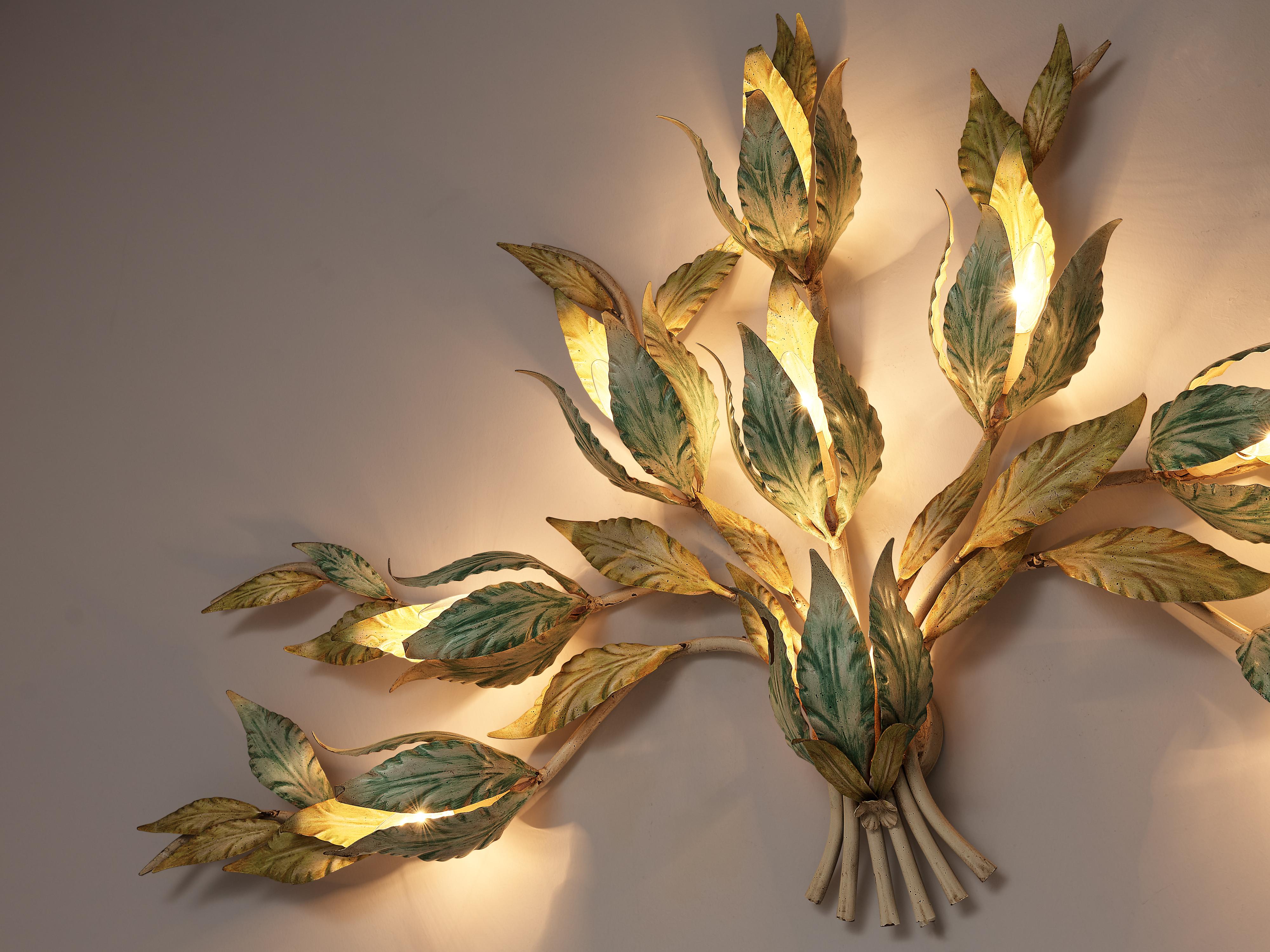 Mid-Century Modern Organic Branched Wall Lamps in Painted Metal