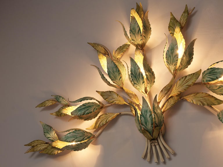 Mid-Century Modern Organic Branched Wall Lamps in Painted Metal For Sale