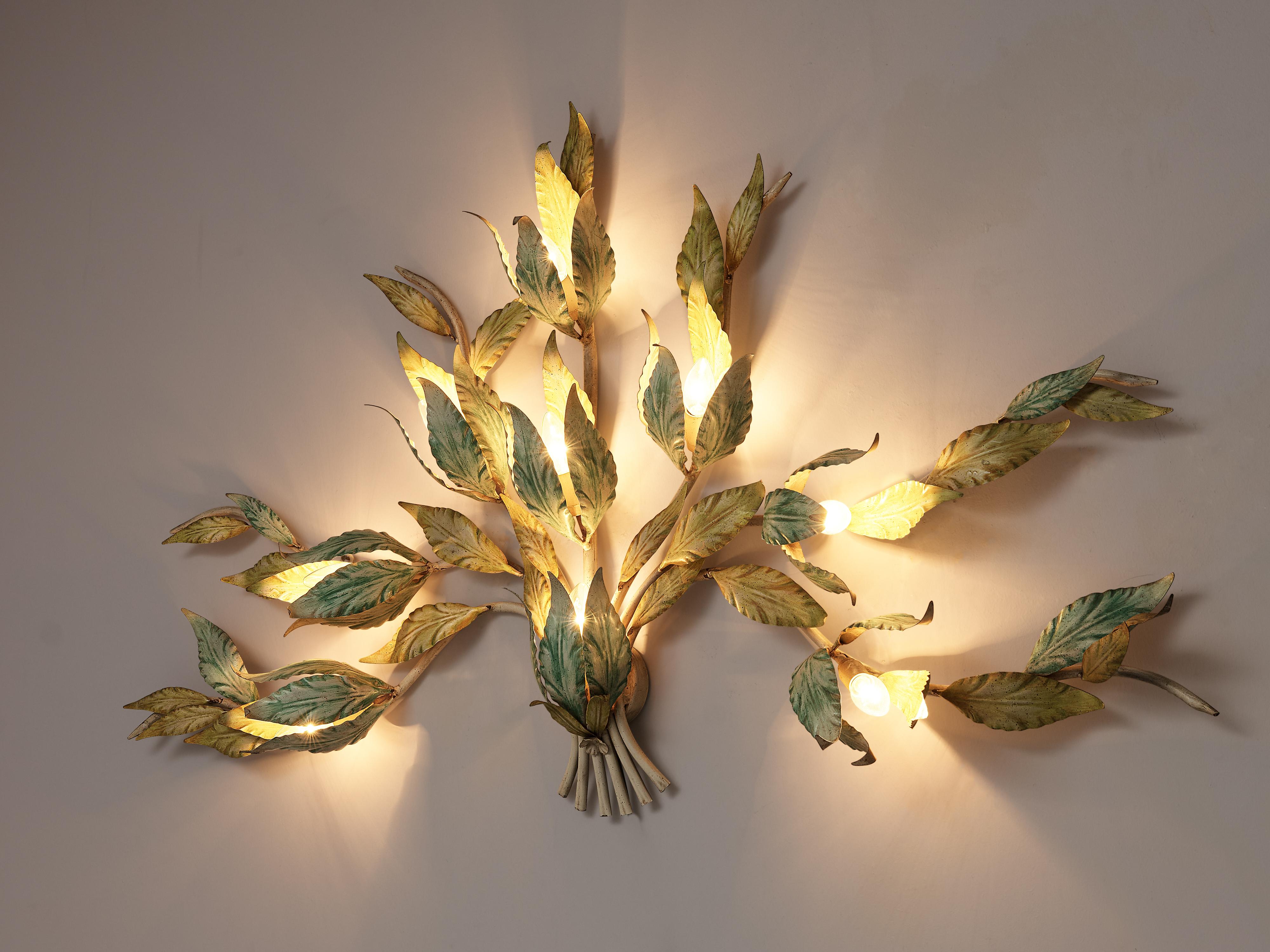 Italian Organic Branched Wall Lamps in Painted Metal