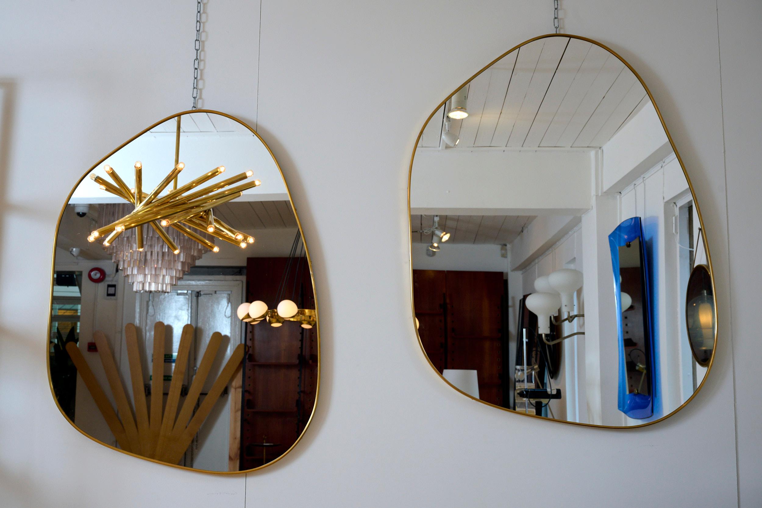organic brass mirror