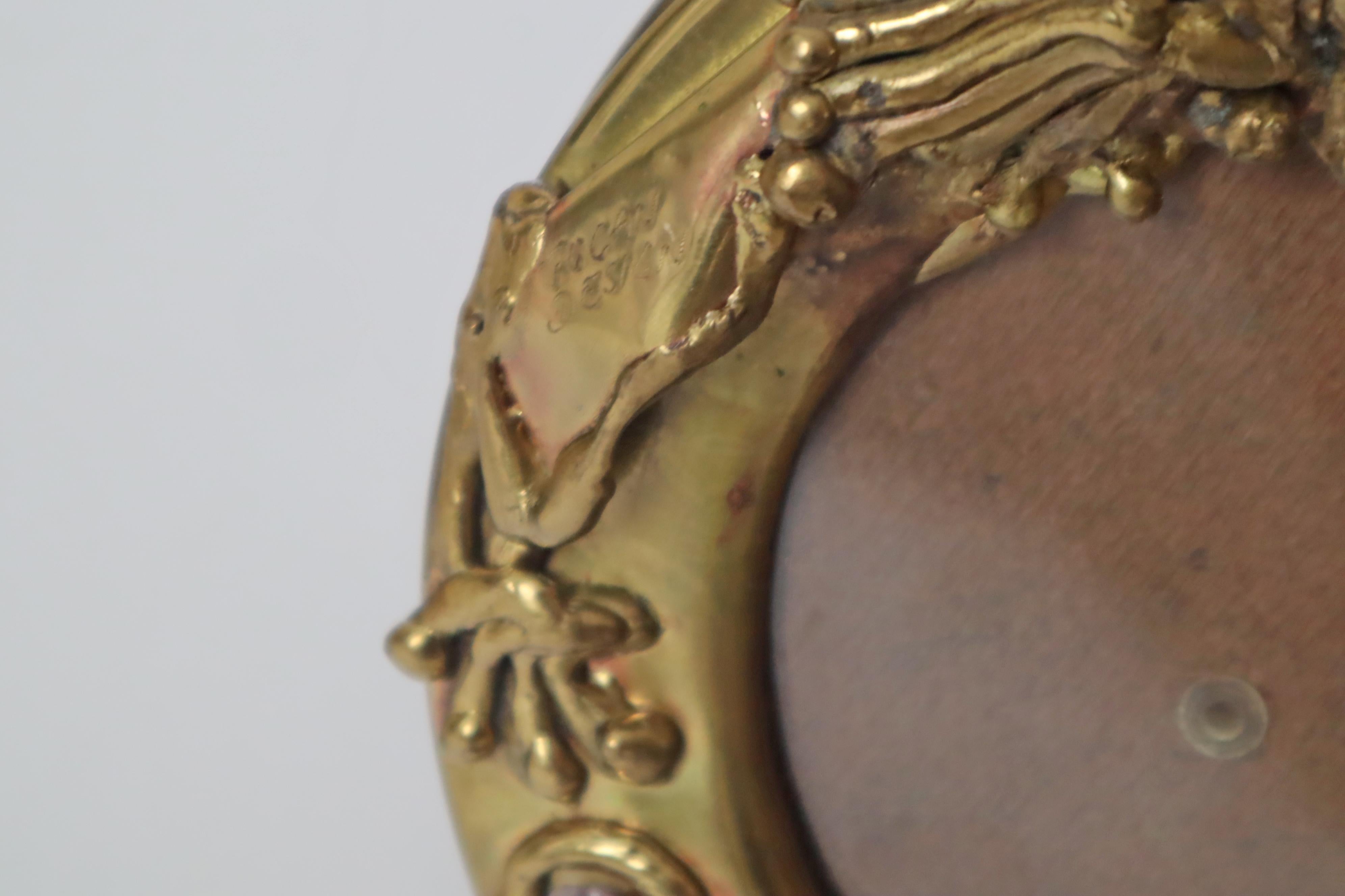 Organic brass picture frame gemstones from Tucan design, Germany 1970s For Sale 5