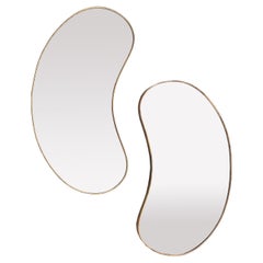 Organic Brass Rim Frame Mirrors (5) Mid-Century, Italy