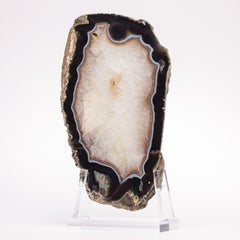 Organic Brazilian Shape Agate Slab on a Custom Acrylic Stand