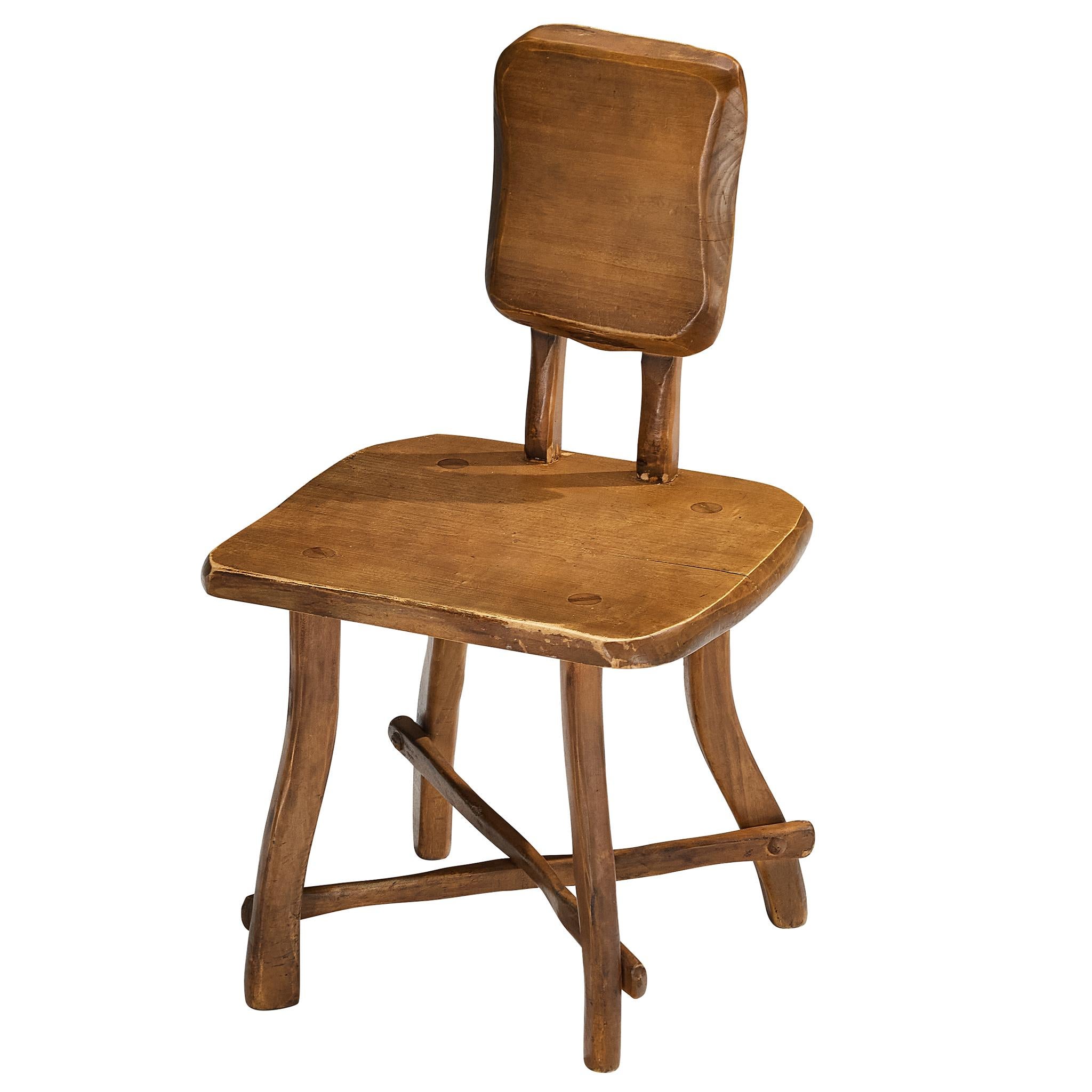 Organic Brutalist Chair in Maple