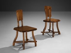 Chaises brutalistes organiques en érable